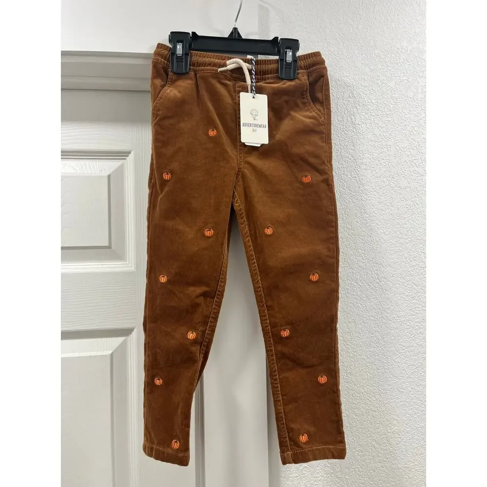 Adventurewear 360 Little Boys Schifli Pumpkin Curduroy Brown Pants Size 4